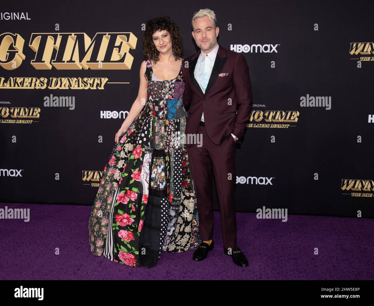 March 2, 2022, Los Angeles, California, USA: Sofiya Goldshteyn and Max Borenstein attend the Premiere Of HBO's ''Winning Time: The Rise Of The Lakers Dynasty' (Credit Image: © Billy Bennight/ZUMA Press Wire) Stock Photo