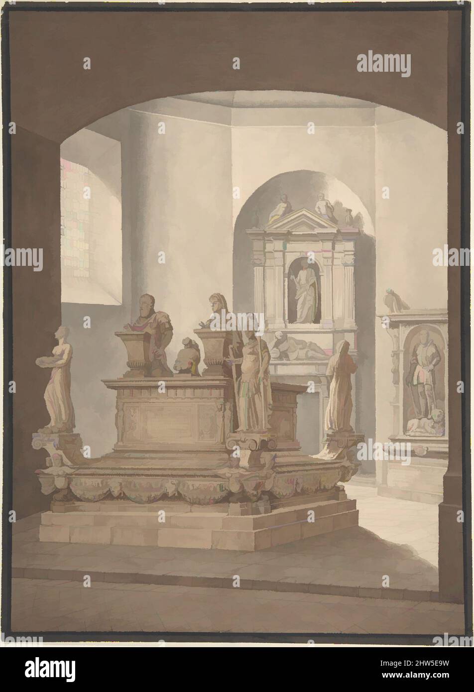 Art inspired by Tomb of Don Pedro de Toledo in San Gracomo degli Spagnuoli, Naples, 1540–1946, Drawings, After Giovanni Marigliano (Giovanni da Nola) (Italian, Nola ca. 1488–1558, active Naples, Classic works modernized by Artotop with a splash of modernity. Shapes, color and value, eye-catching visual impact on art. Emotions through freedom of artworks in a contemporary way. A timeless message pursuing a wildly creative new direction. Artists turning to the digital medium and creating the Artotop NFT Stock Photo