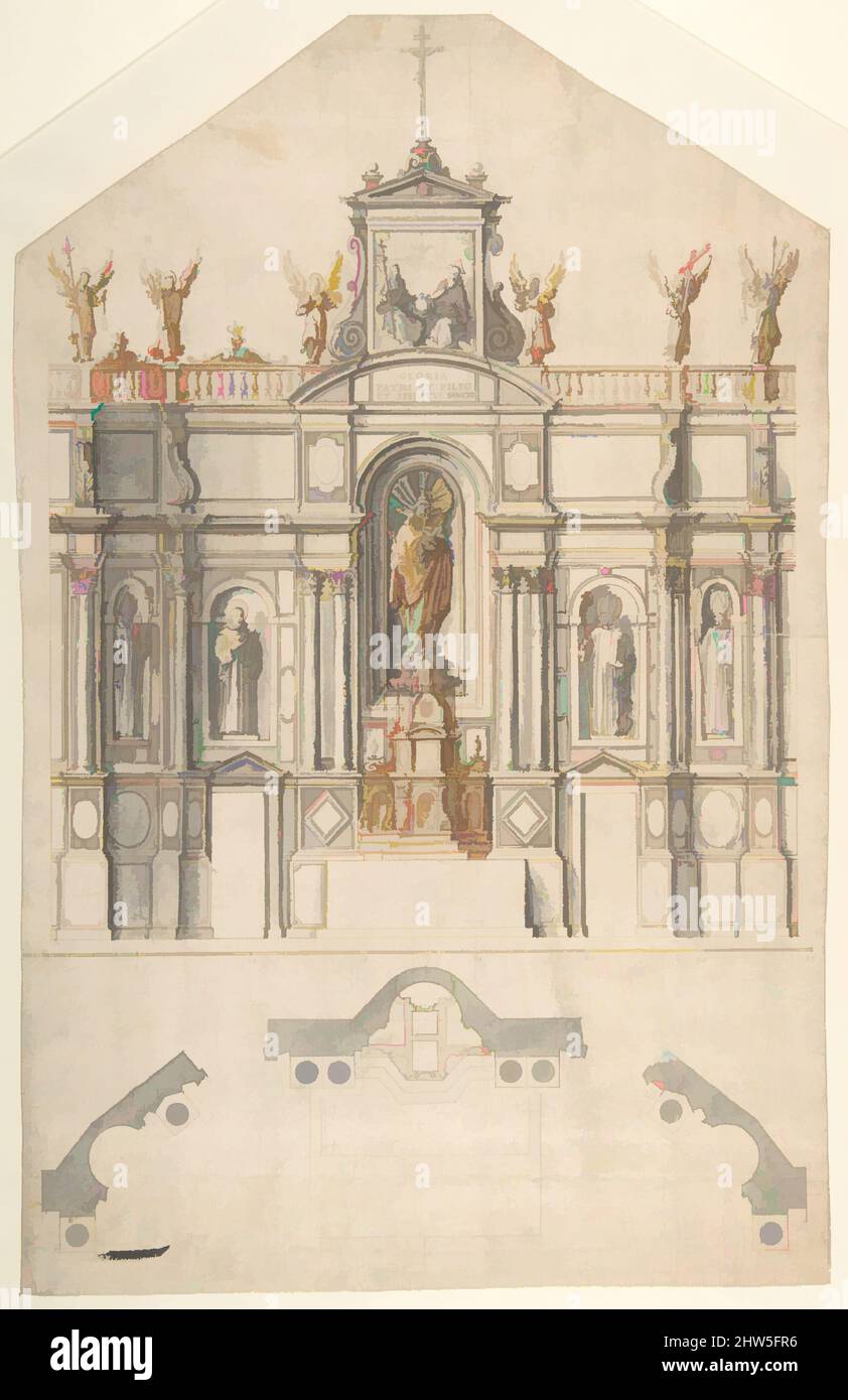 Contemporary Reredos Art inspired by Design for the Elevation and Plan of a Reredos, ca ...
