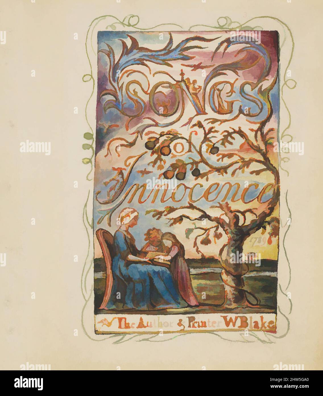 William Blake, Songs of Innocence, Title Page, painting