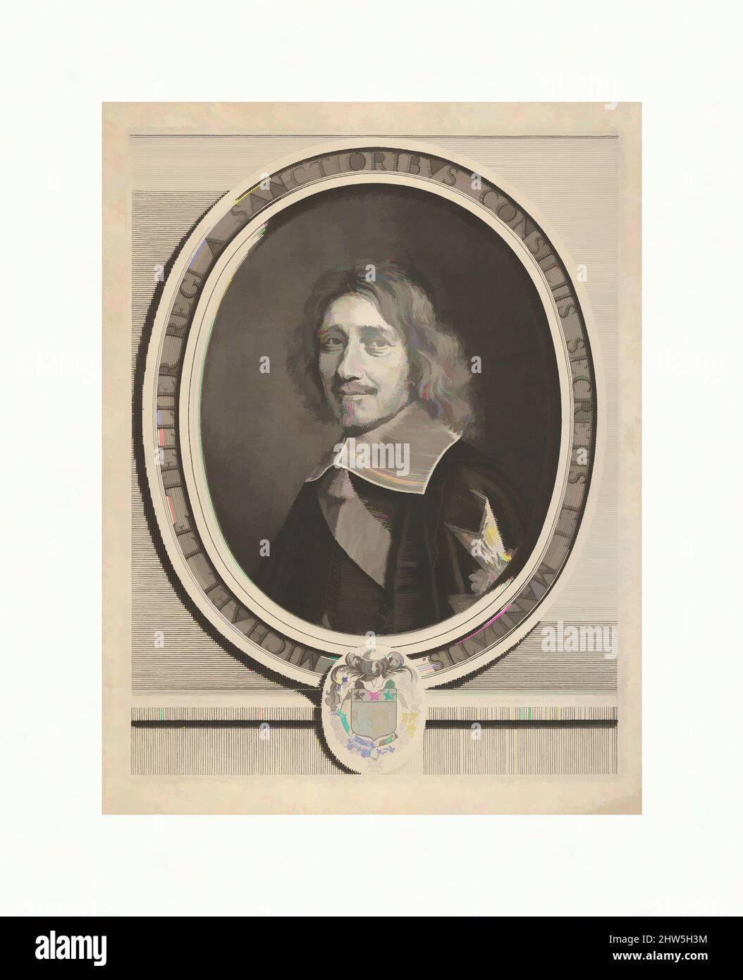 Art inspired by Chancelier Michel IV Le Tellier, ca. 1661, Engraving; second state of two (Petitjean & Wickert), Sheet: 14 3/4 × 11 1/4 in. (37.5 × 28.5 cm), Prints, Robert Nanteuil (French, Reims 1623–1678 Paris, Classic works modernized by Artotop with a splash of modernity. Shapes, color and value, eye-catching visual impact on art. Emotions through freedom of artworks in a contemporary way. A timeless message pursuing a wildly creative new direction. Artists turning to the digital medium and creating the Artotop NFT Stock Photo
