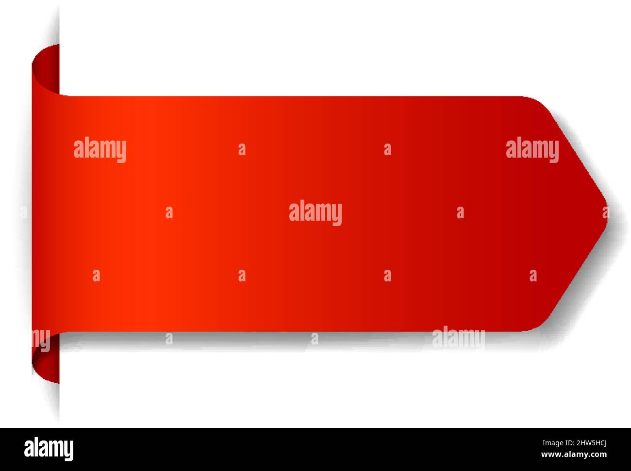 Red banner design on white background illustration Stock Vector Image ...