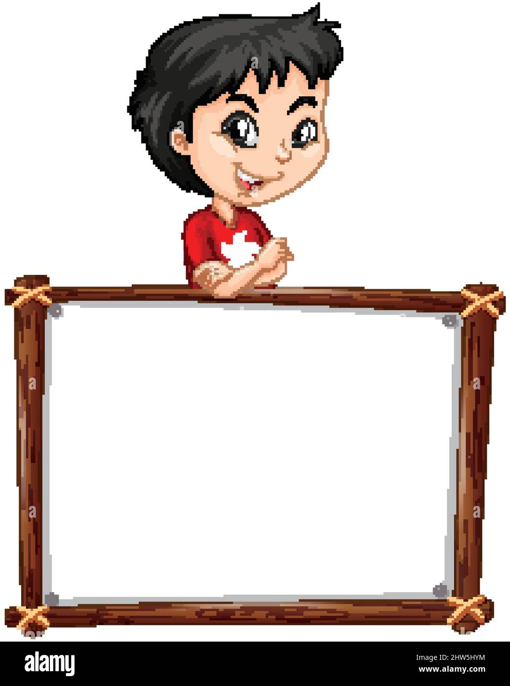 Board template with happy boy illustration Stock Vector Image & Art - Alamy
