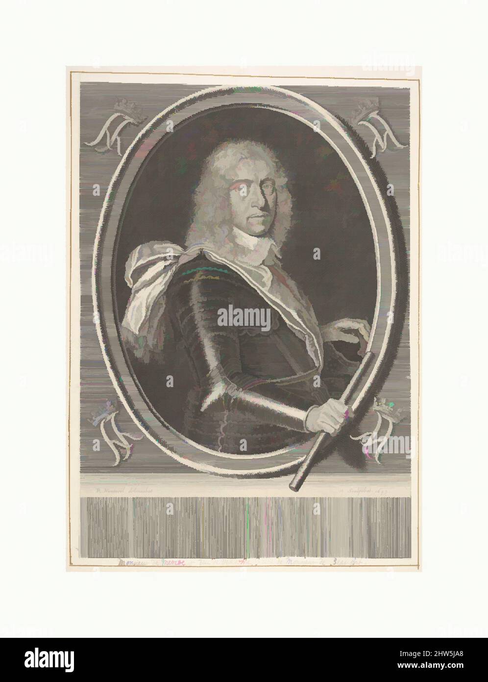 Art inspired by Louis de Bourbon-Vendôme, duc de Mercoeur, 1649, Engraving; first state of two (Petitjean & Wickert), Sheet: 11 1/4 × 7 7/8 in. (28.5 × 20 cm), Prints, Robert Nanteuil (French, Reims 1623–1678 Paris, Classic works modernized by Artotop with a splash of modernity. Shapes, color and value, eye-catching visual impact on art. Emotions through freedom of artworks in a contemporary way. A timeless message pursuing a wildly creative new direction. Artists turning to the digital medium and creating the Artotop NFT Stock Photo