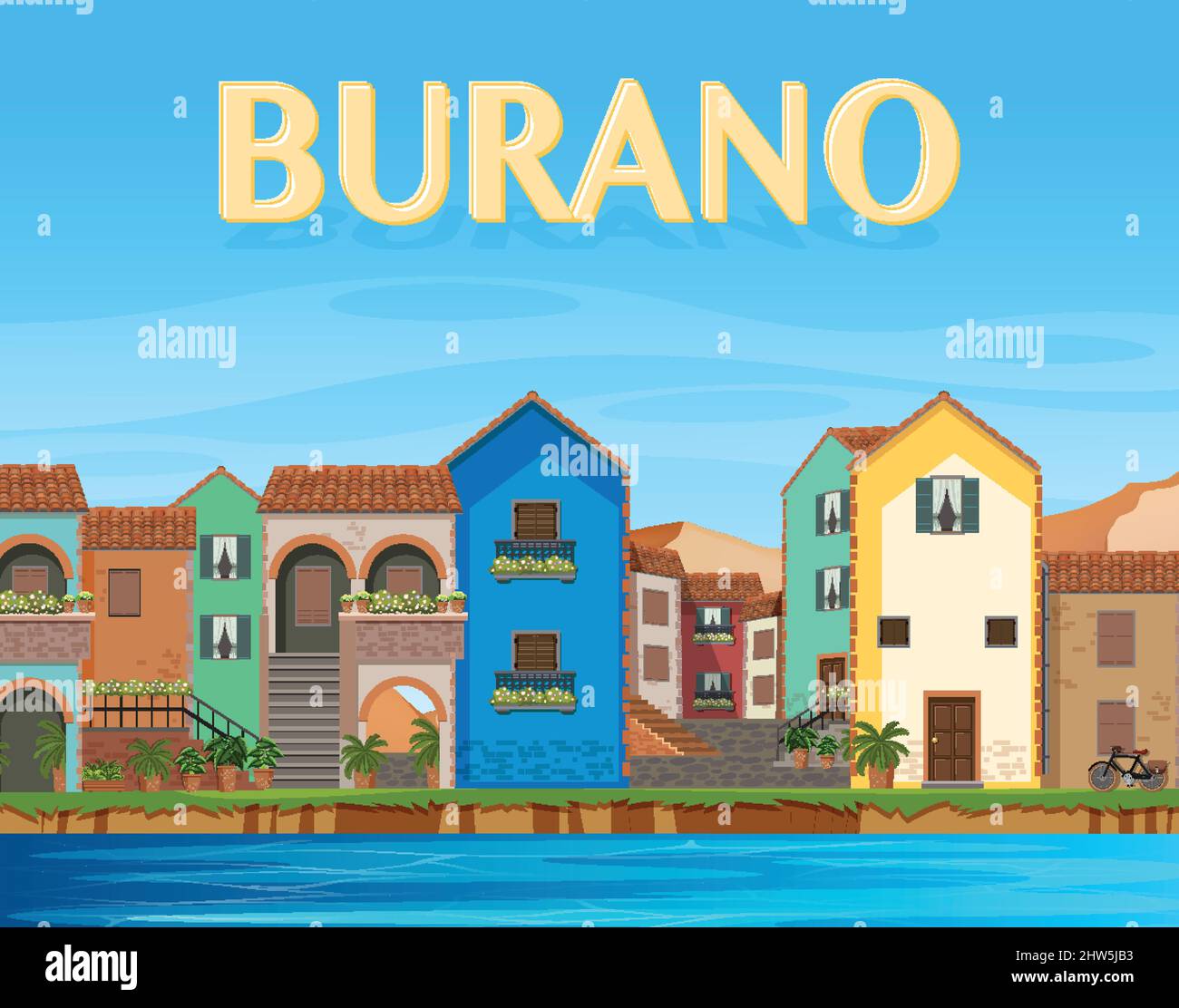 Scene with many buildings in city illustration Stock Vector Image & Art ...
