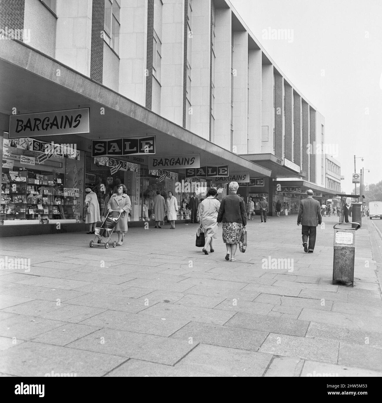 CoOp supermarket in Stratford, London 15th July 1967 Stock Photo Alamy