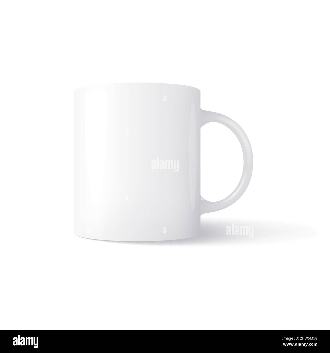 Vector cup in mesh gradient style. Editable color Stock Vector