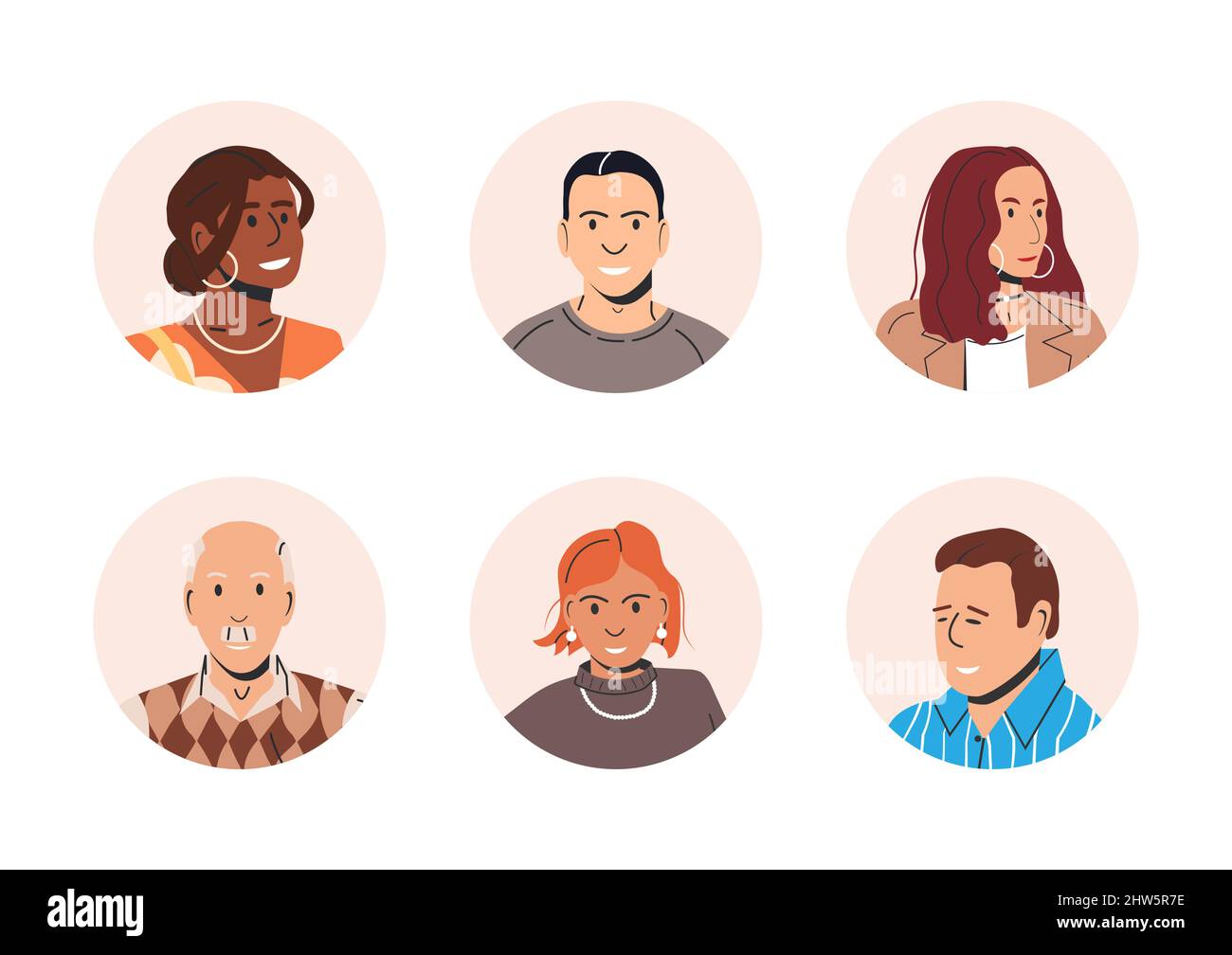 Different People Avatars. Set of User Portraits Stock Vector Image ...