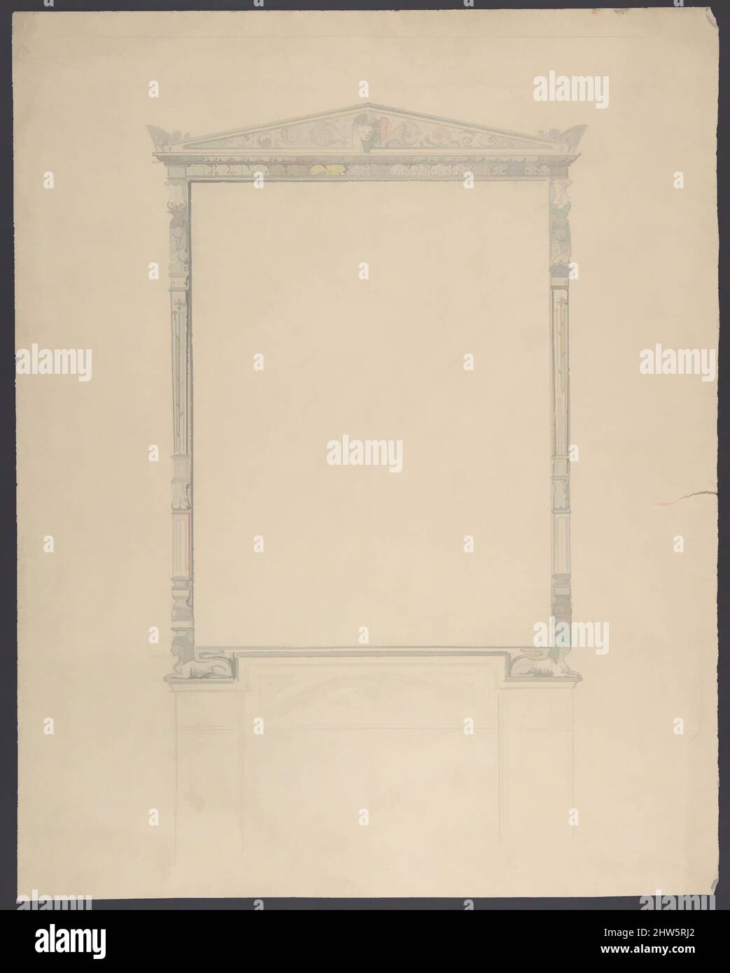 Green Painted Indian Mirror - 19thC (60 x 78 cm) Green Painted Indian Mirror - 19thC (60 x 78 cm)