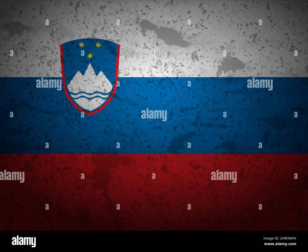 Grunge Slovenia flag textured background. Vector illustration Stock ...