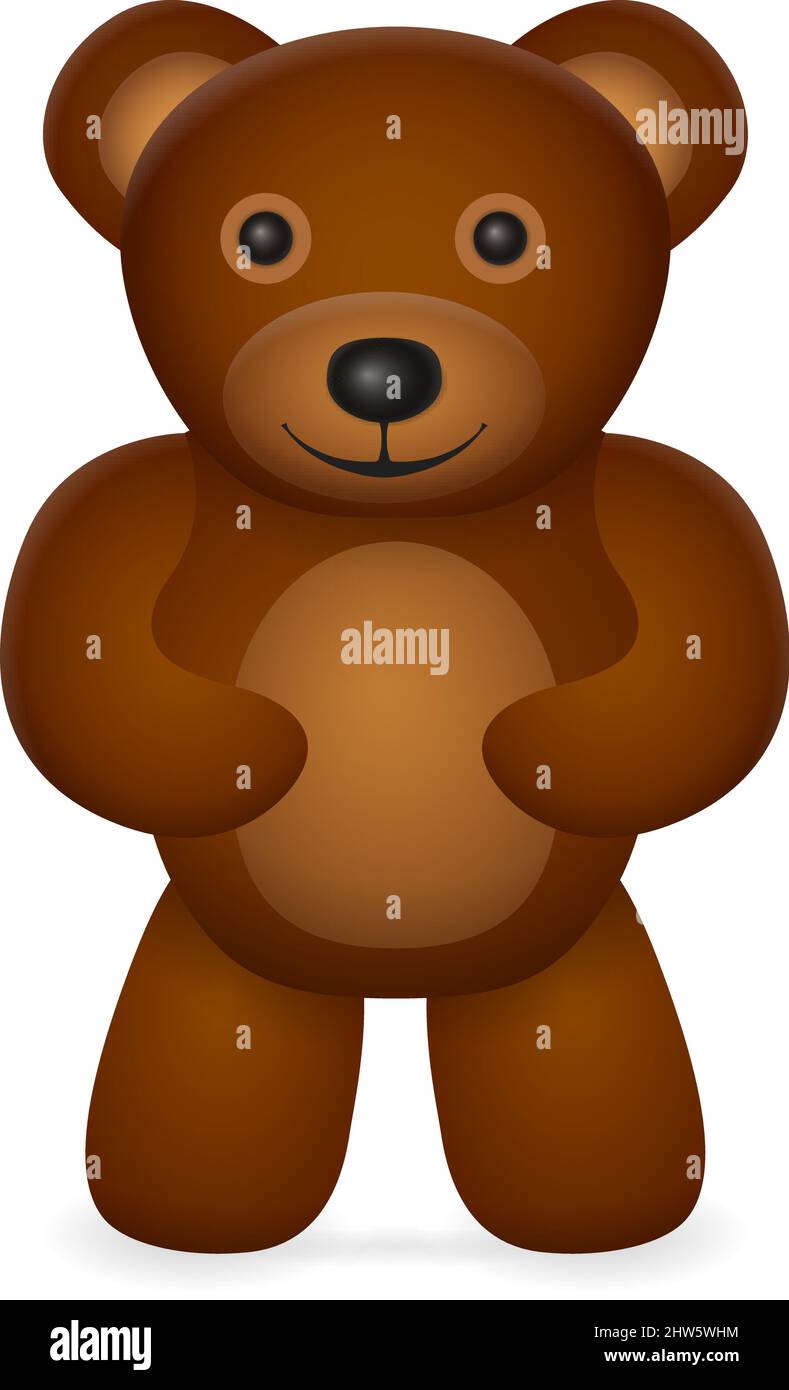 Teddy bear on a white background. Vector illustration Stock Vector ...
