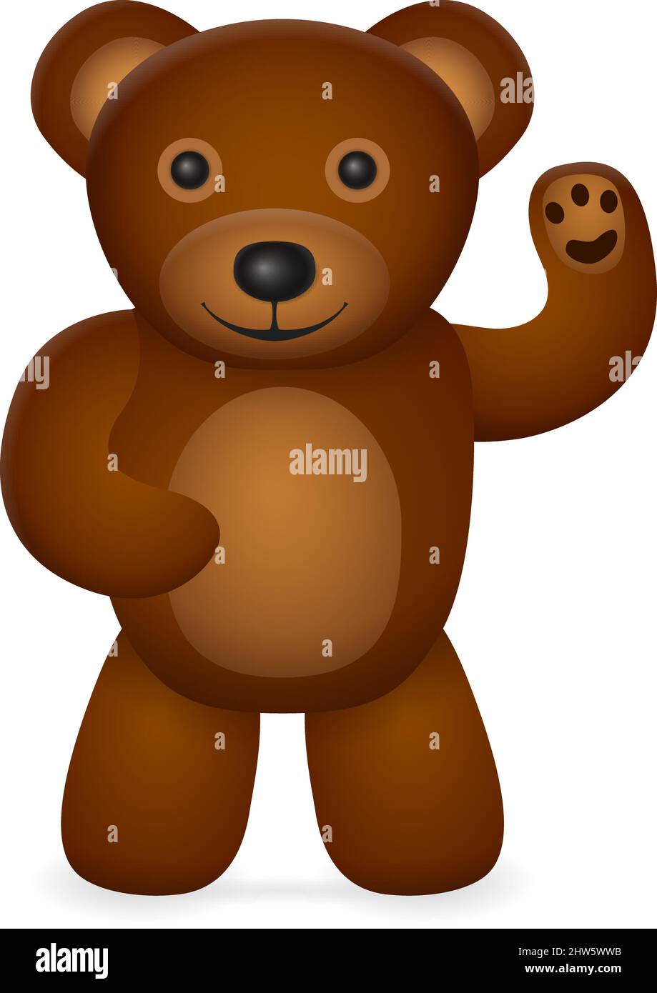 Teddy bear on a white background. Vector illustration Stock Vector ...