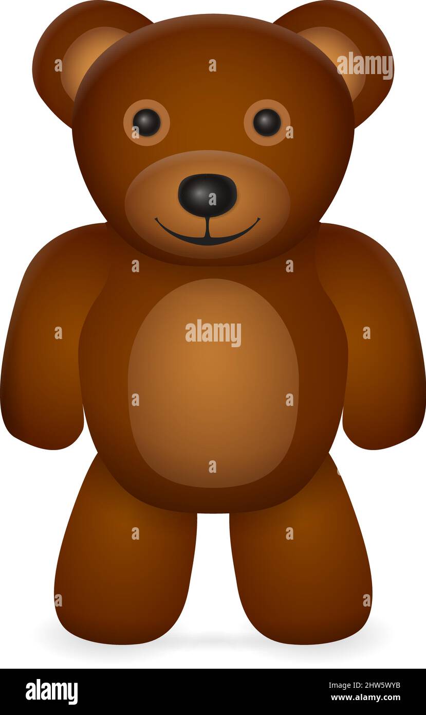 Teddy bear on a white background. Vector illustration Stock Vector ...