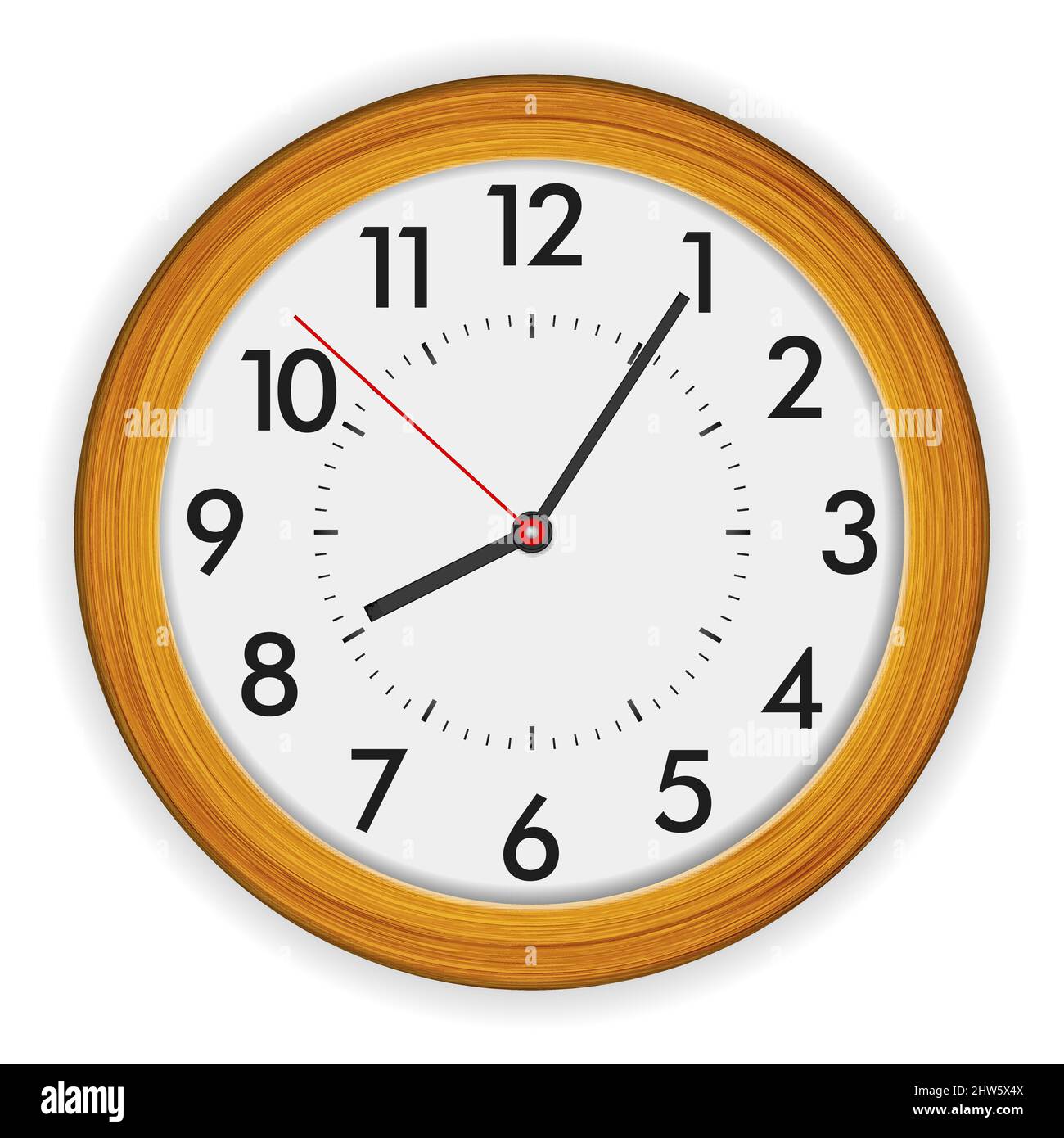 Wall clock on a white background. Vector illustration Stock Vector ...