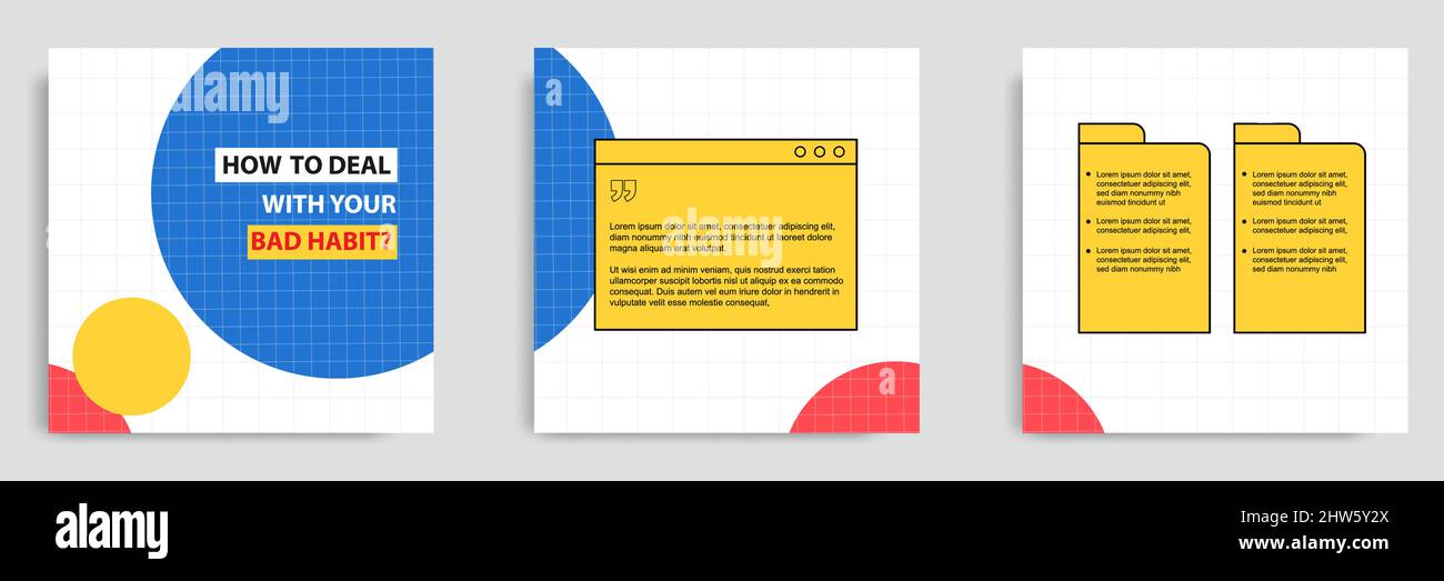 Social media tutorial, tips, trick, did you know post banner layout template with geometric pattern background and folder bubble message design elemen Stock Vector