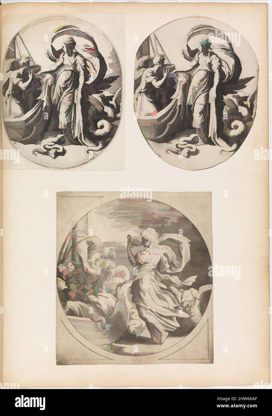 Art inspired by Circe and the Companions of Ulysses, mid-1540s, Engraving, Prints, Giulio Bonasone (Italian, active Rome and Bologna, 1531–after 1576), After Parmigianino (Girolamo Francesco Maria Mazzola) (Italian, Parma 1503–1540 Casalmaggiore), In Mariette Album, folio 79, bottom, Classic works modernized by Artotop with a splash of modernity. Shapes, color and value, eye-catching visual impact on art. Emotions through freedom of artworks in a contemporary way. A timeless message pursuing a wildly creative new direction. Artists turning to the digital medium and creating the Artotop NFT Stock Photo