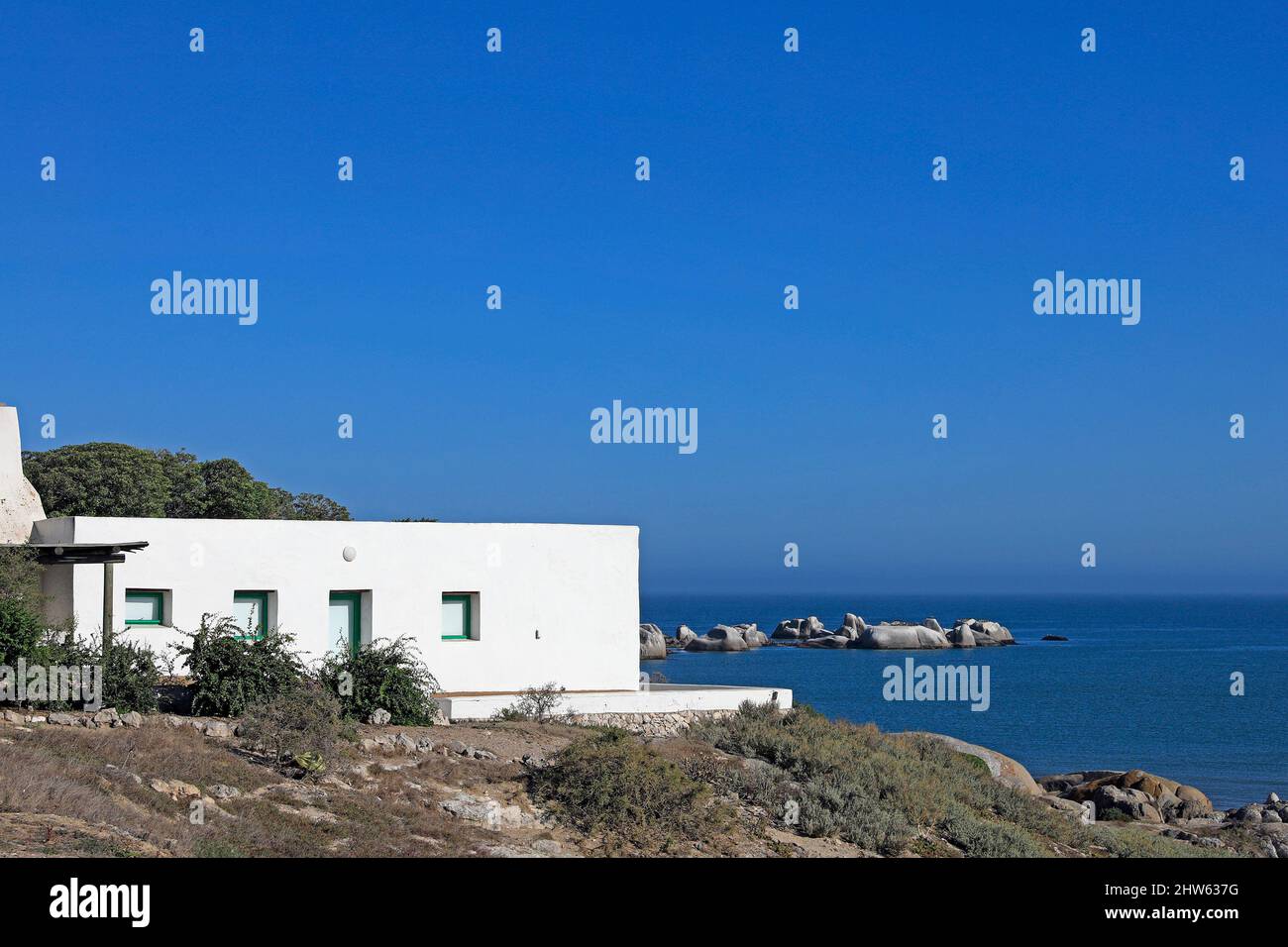 House in Paternoster, Cape West Coast, South Africa. Stock Photo