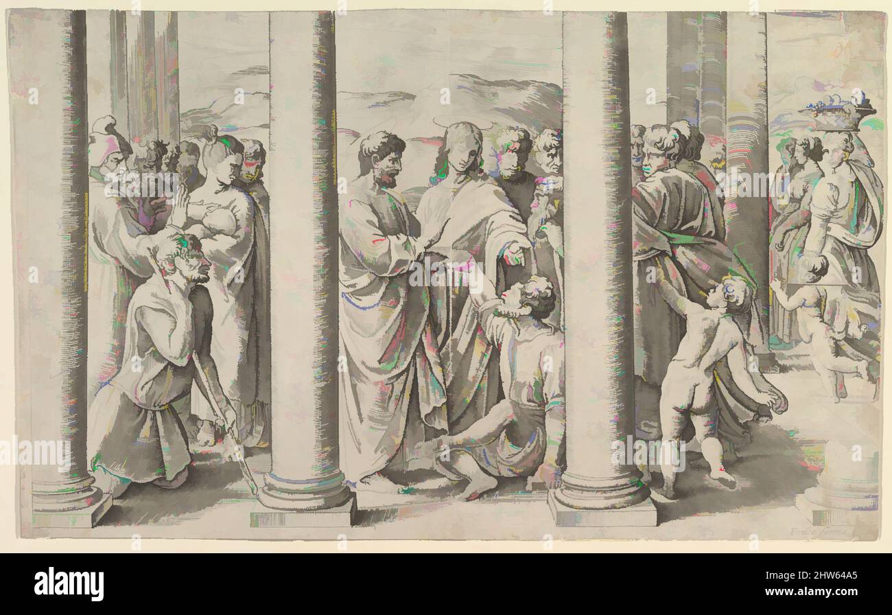Art inspired by St. Peter and St. John Healing a Lame Man at the Gate ...