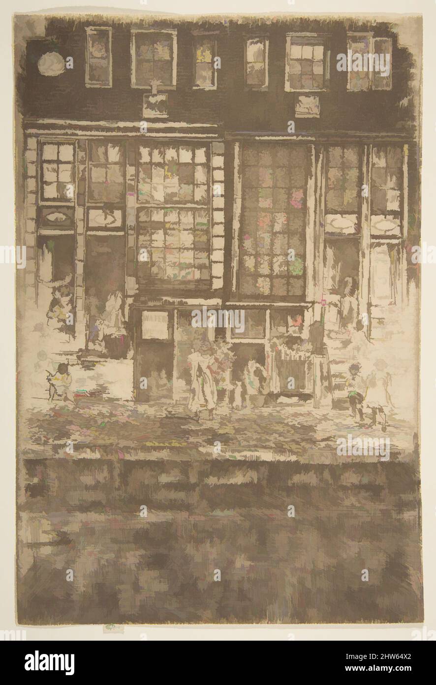 Art inspired by The Embroidered Curtain, 1889, Etching and drypoint; sixth state of ten (Glasgow); printed in dark brown ink on fine ivory laid paper, Plate: 9 5/16 × 6 1/4 in. (23.7 × 15.9 cm), Prints, James McNeill Whistler (American, Lowell, Massachusetts 1834–1903 London), Whistler, Classic works modernized by Artotop with a splash of modernity. Shapes, color and value, eye-catching visual impact on art. Emotions through freedom of artworks in a contemporary way. A timeless message pursuing a wildly creative new direction. Artists turning to the digital medium and creating the Artotop NFT Stock Photo