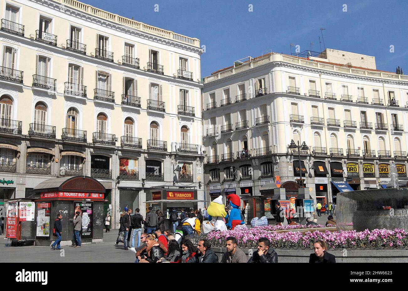 Del Sol square, Madrid, Spain Stock Photo
