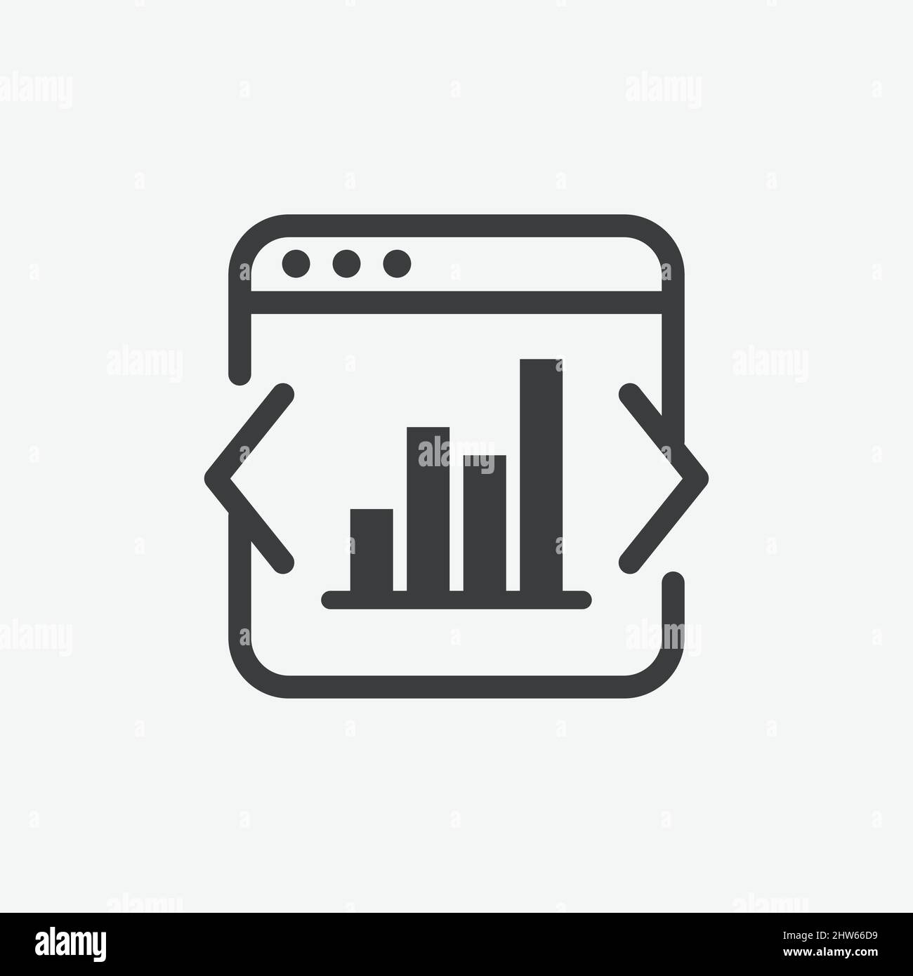 Financial Business OS Window Flat Vector Icon Stock Vector