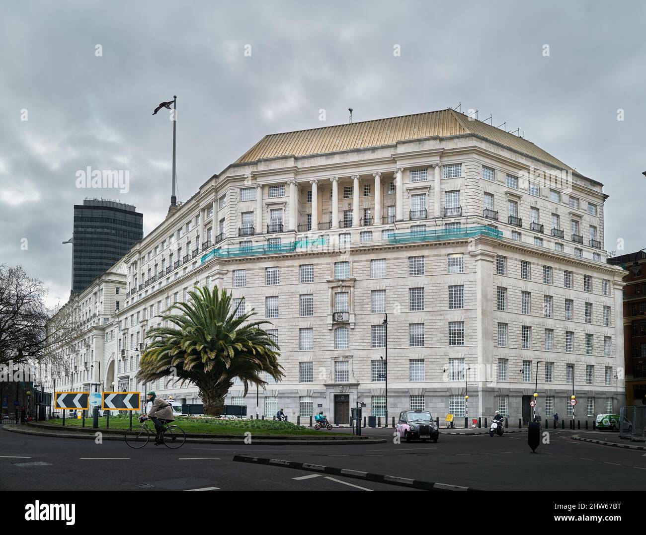 Thames House, headquarters of MI5, the british security service, on Millbank, Westminter, London, England. Stock Photo