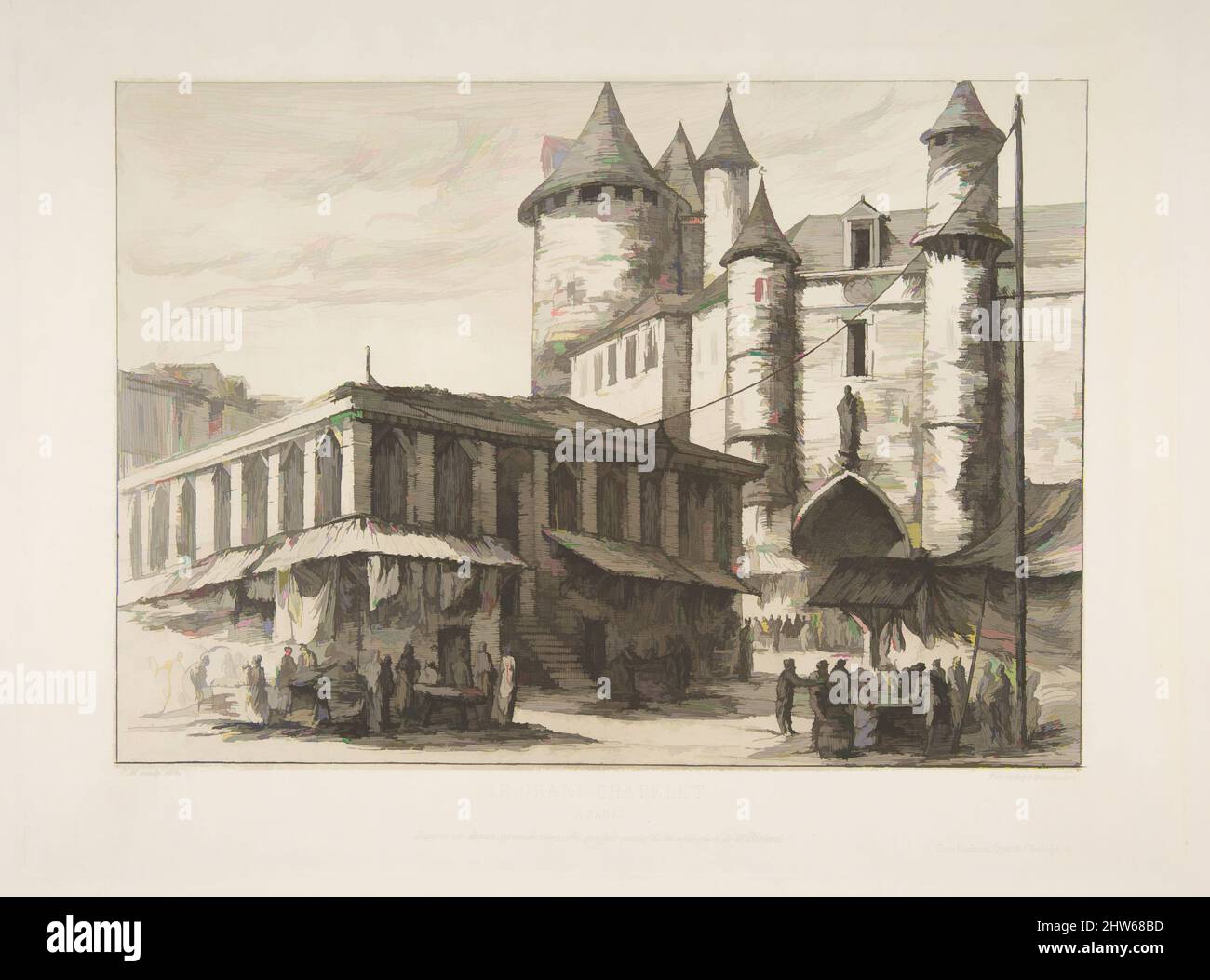 Carte Postale Ancienne – Gravure Albert Robida – Le Grand Châtelet – Paris 1900