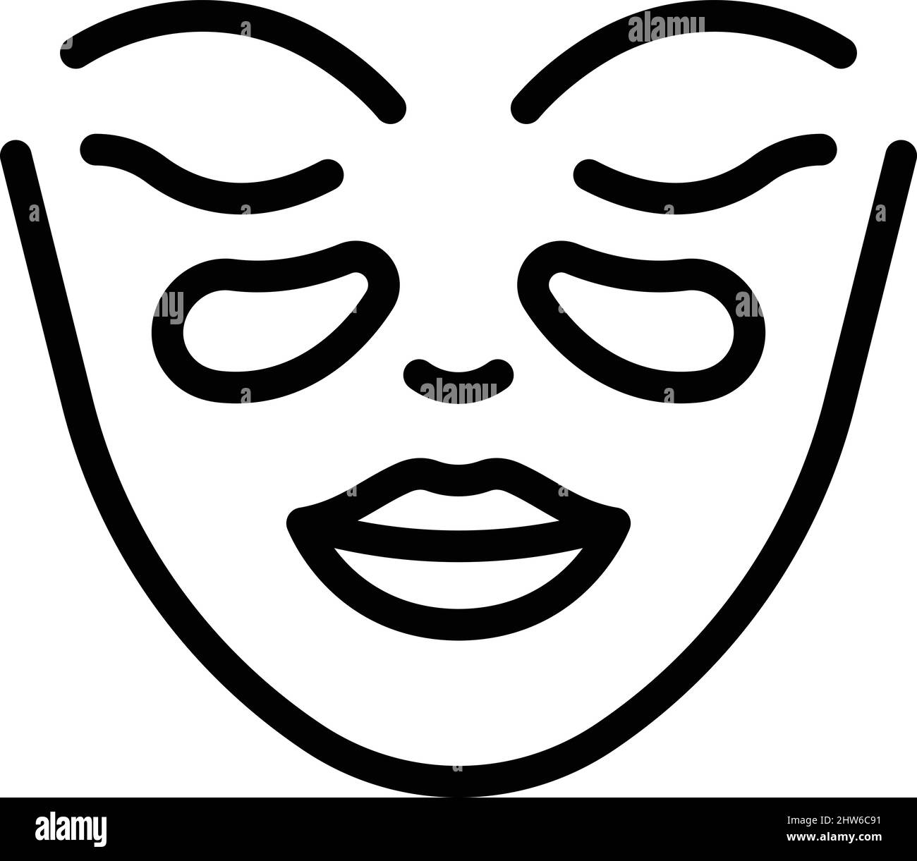 Face mask icon outline vector. Eye patch. Beauty gel Stock Vector