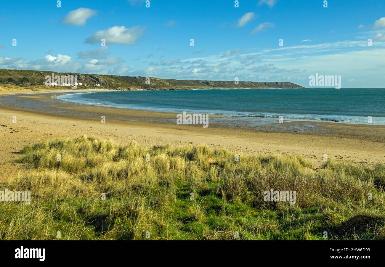 Port Eynon and Horton Beaches on the Gower Coast South Wales Stock Photo