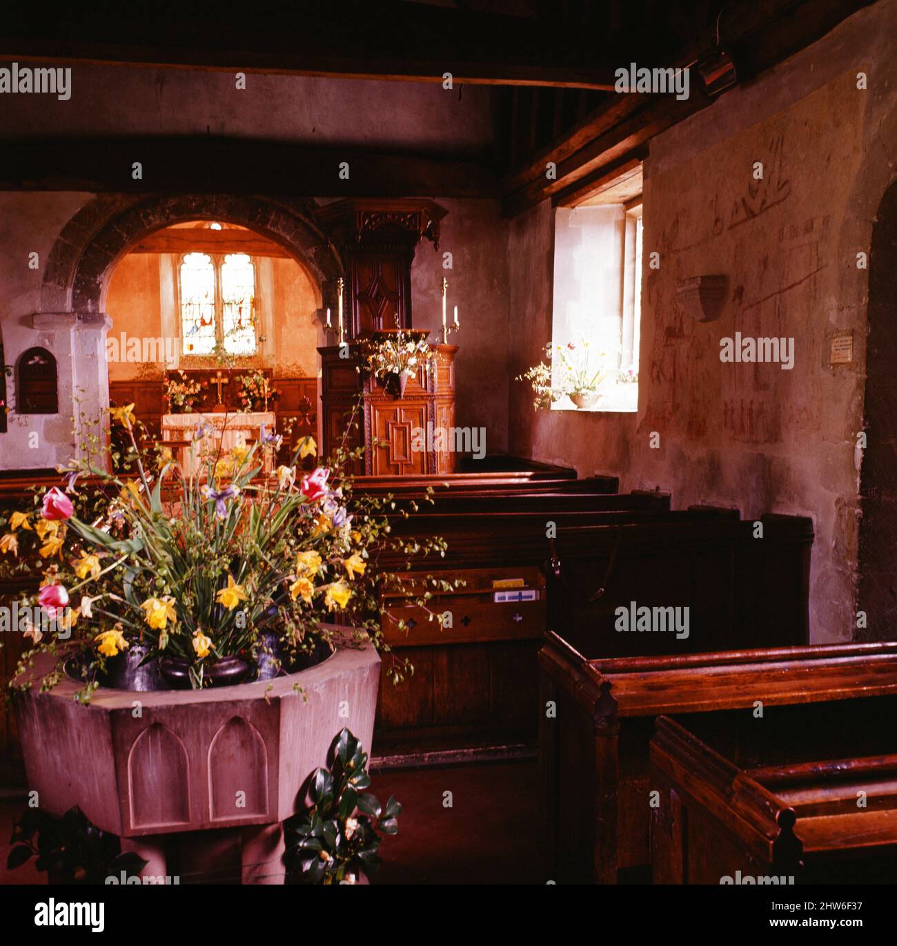 St. Nicholas' Church, Pyrford, Surrey. July 1967 Stock Photo Alamy