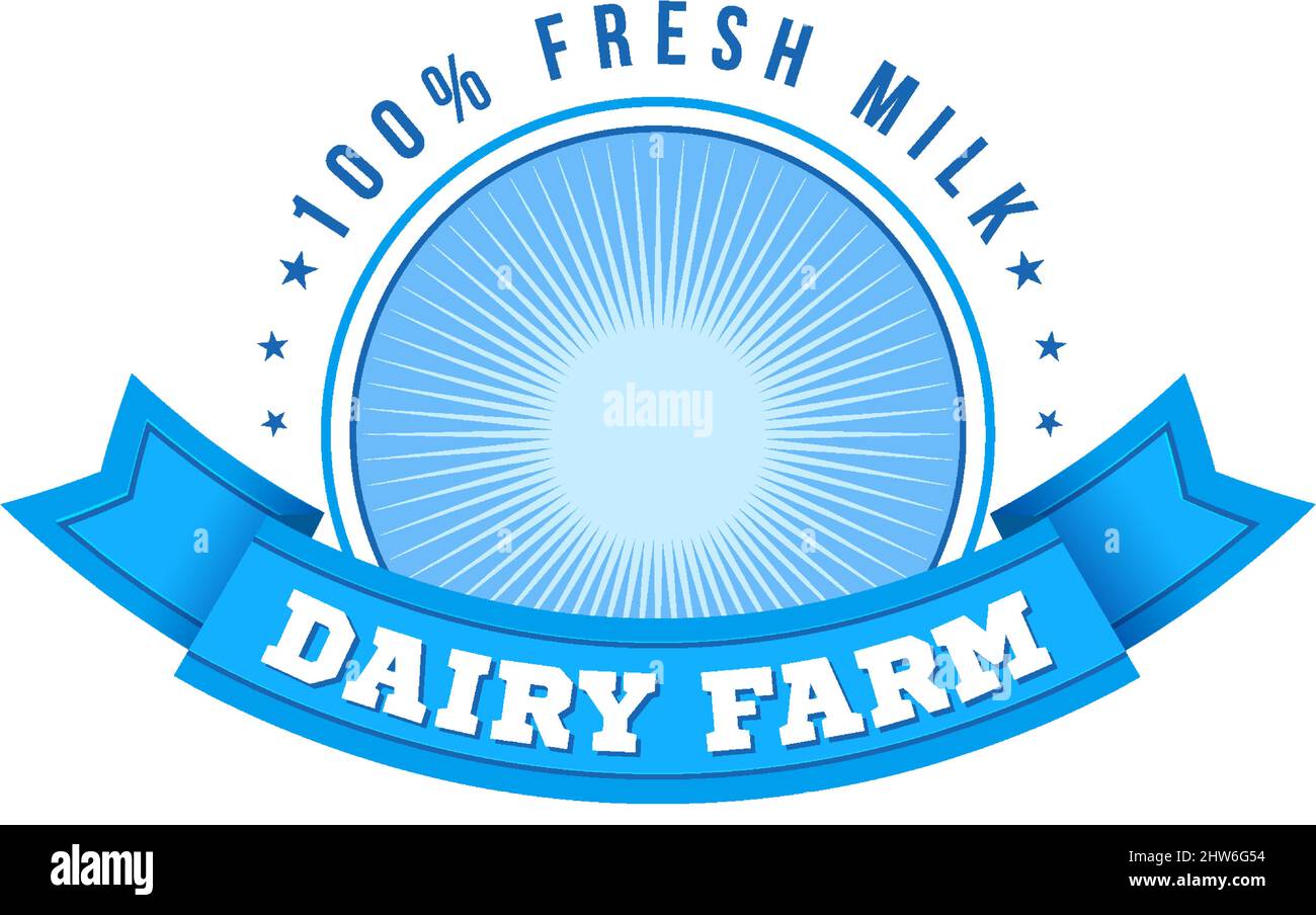 A Dairy farm text label illustration Stock Vector Image & Art Alamy