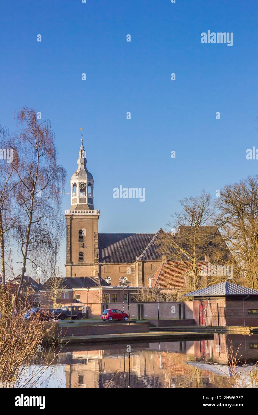 Historic Grote Kerk church at the park in Almelo, Netherlands Stock Photo