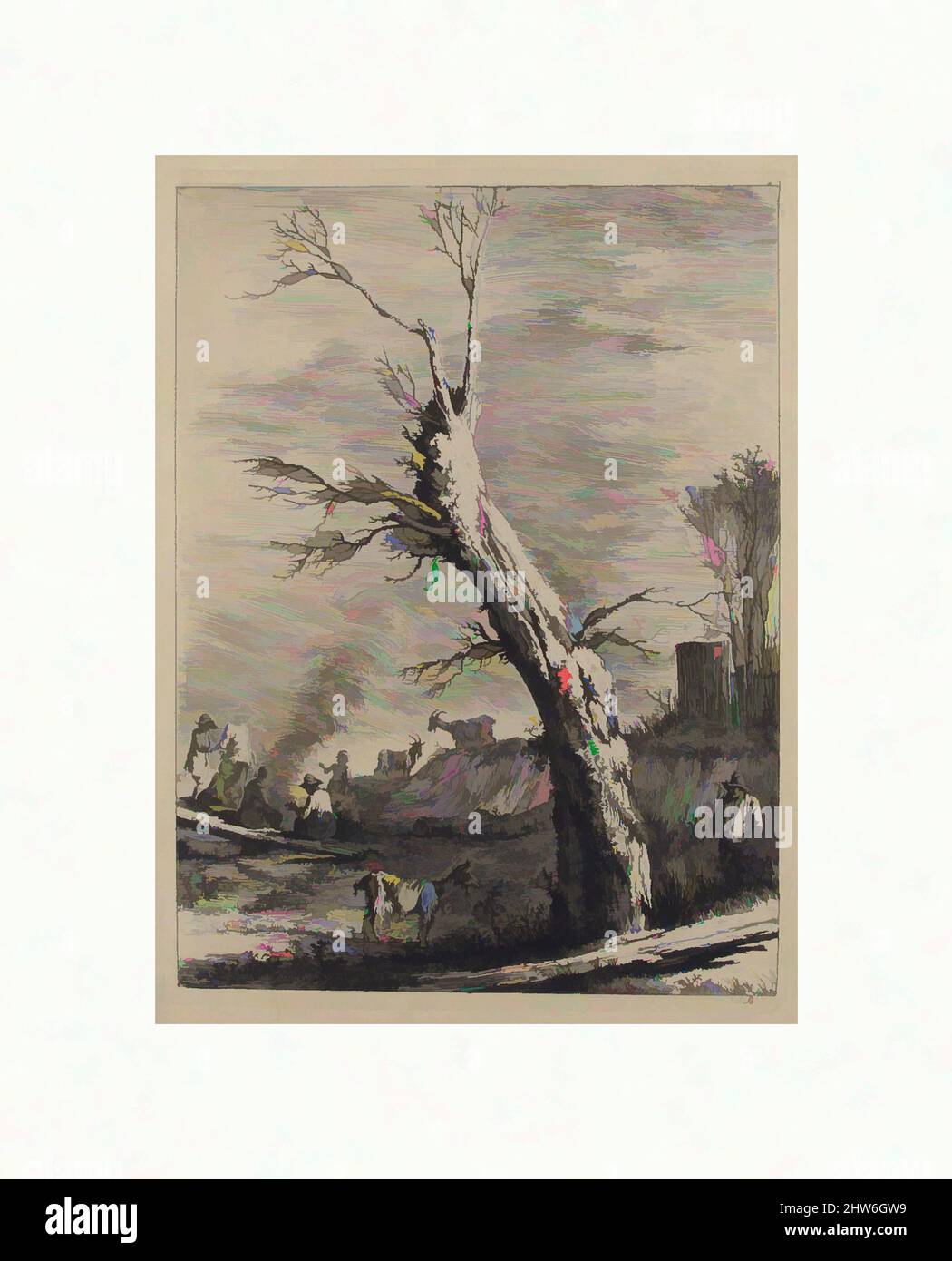Art inspired by Winter, after a drawing completed in Saint-Chamond, 1795, Etching with drypoint and roulette; fourth state of four, Sheet: 11 5/8 x 8 9/16 in. (29.6 x 21.7 cm), Prints, Jean Jacques de Boissieu (French, Lyons 1736–1810 Lyons, Classic works modernized by Artotop with a splash of modernity. Shapes, color and value, eye-catching visual impact on art. Emotions through freedom of artworks in a contemporary way. A timeless message pursuing a wildly creative new direction. Artists turning to the digital medium and creating the Artotop NFT Stock Photo