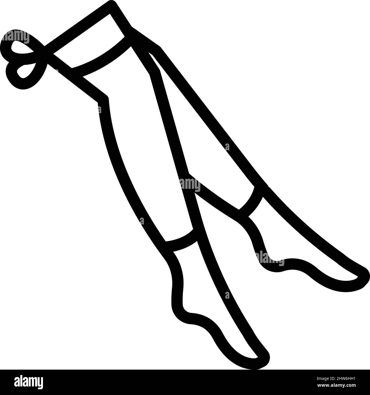 Lymphatic stockings icon outline vector. Compression leg. Woman blood Stock Vector