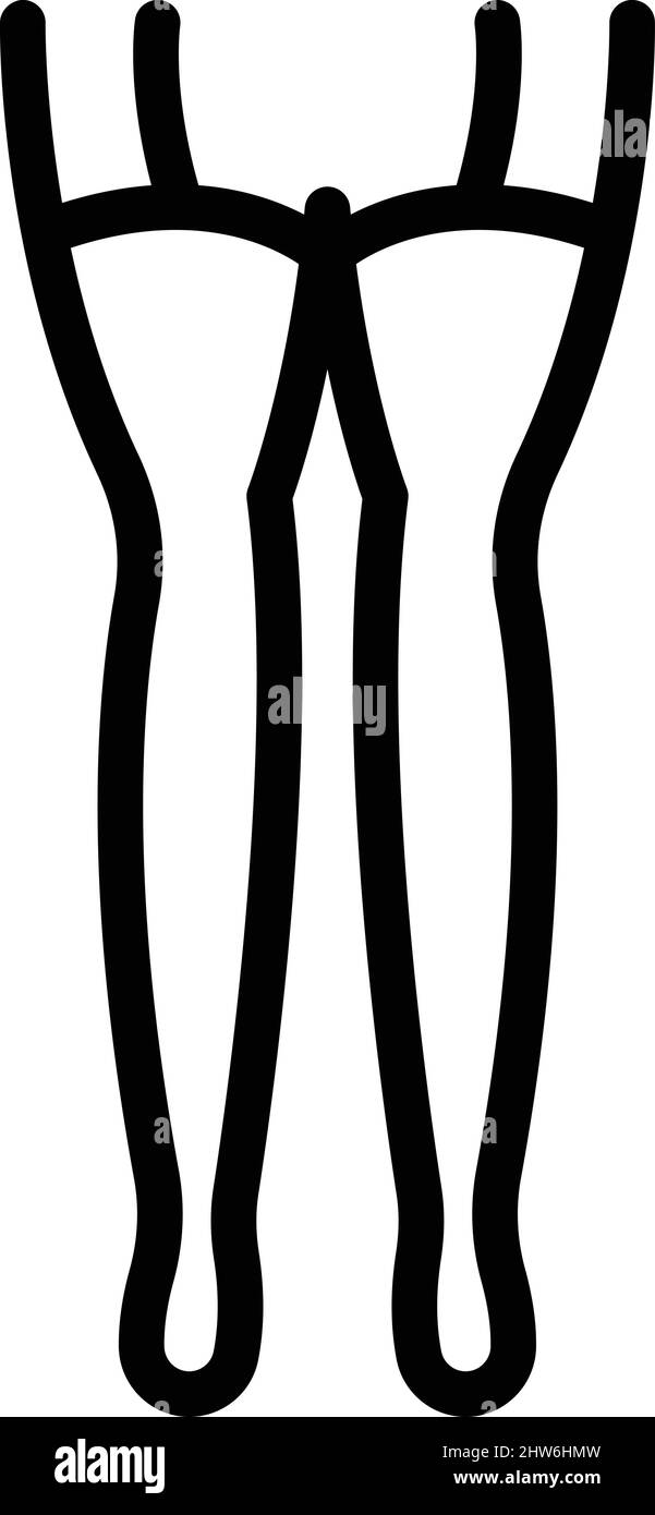 Underwear stockings icon outline vector. Compression leg. Woman varicose Stock Vector