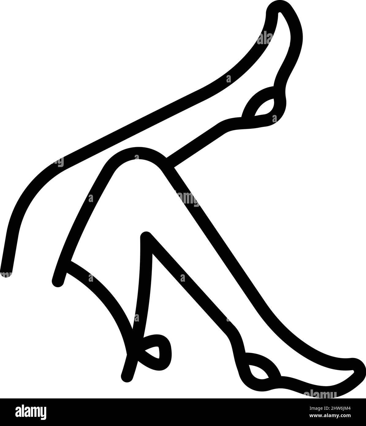 Body stockings icon outline vector. Woman leg. Blood circulation Stock Vector