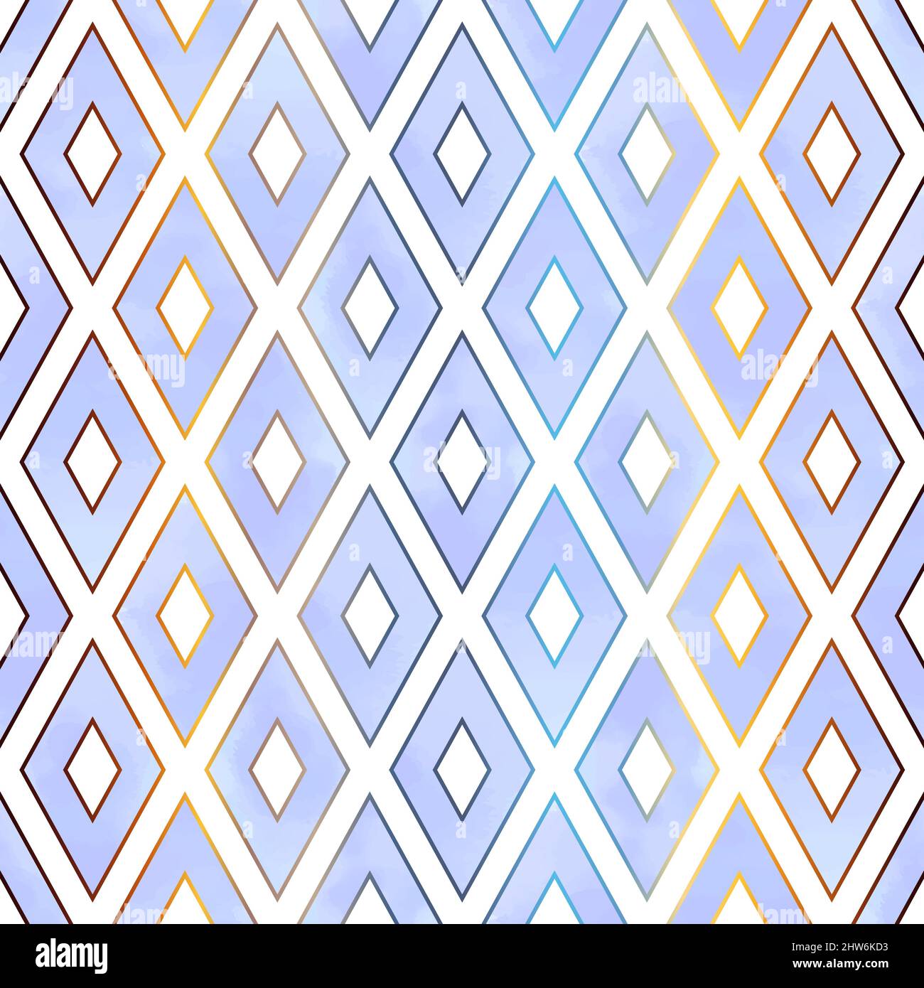 Purple Multicolor Rhombus Geometric Seamless Pattern Stock Vector
