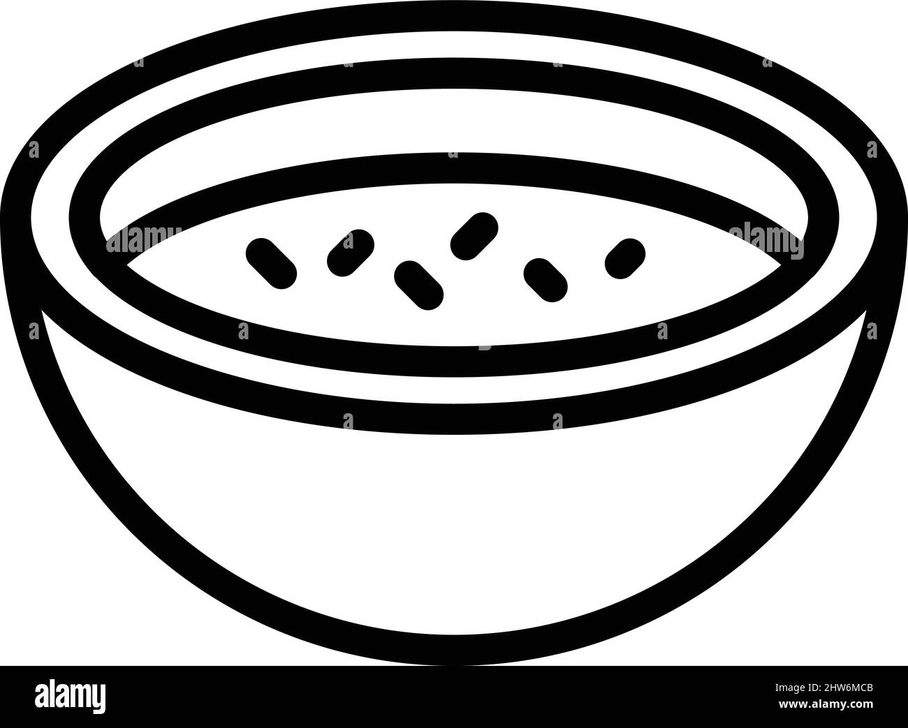 Fruit breakfast icon outline vector. Cereal bowl. Flakes granola Stock Vector