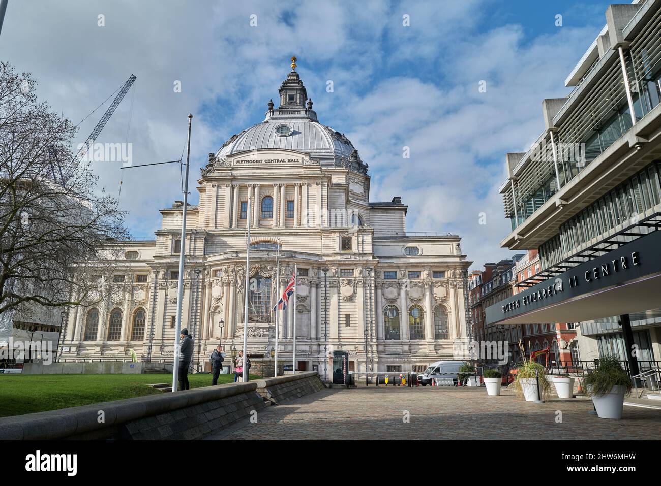 Methodist Central hall (headquarters of the Methodist Christian church), Westminster, London, England. Stock Photo