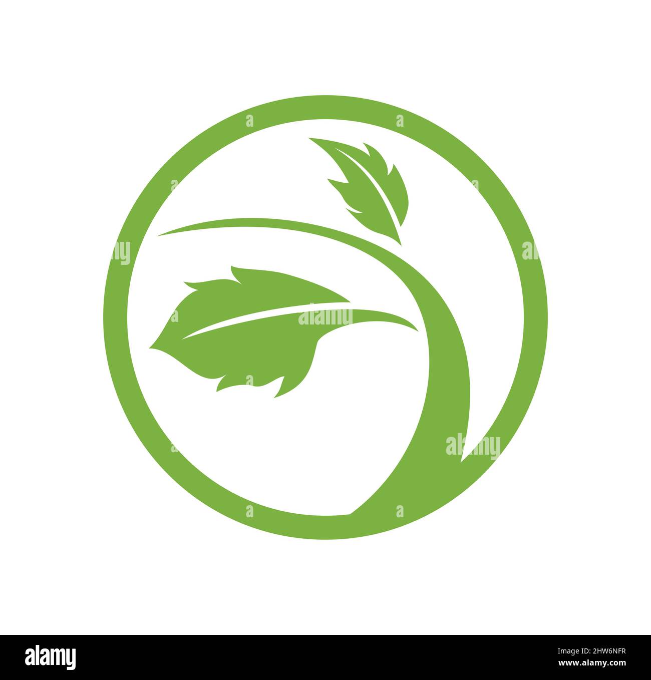 Nature logo with leaf icon design illustration vector eps format ...