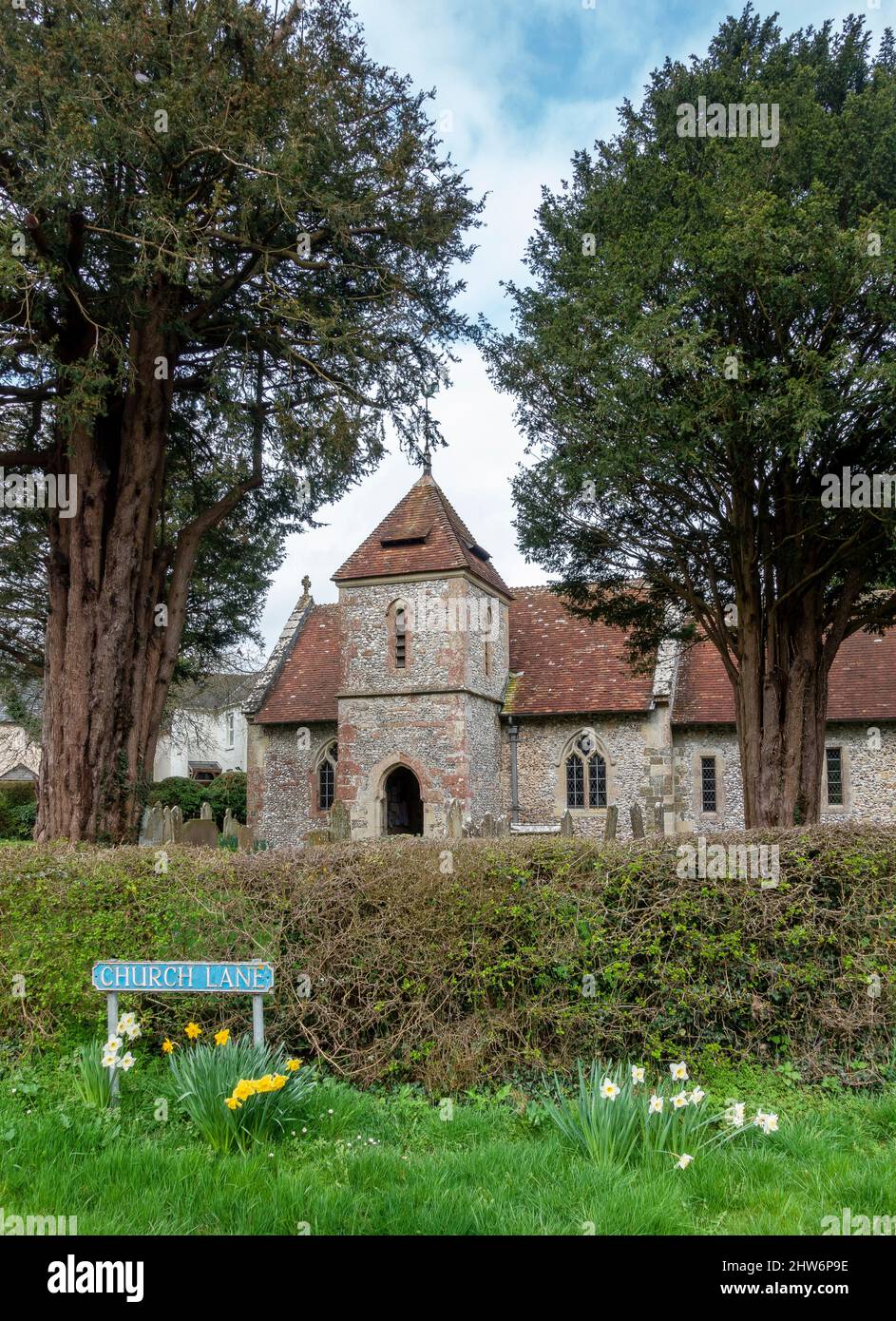 St Peters church in Pitton near Salisbury in Wiltshire, England, UK Stock Photo