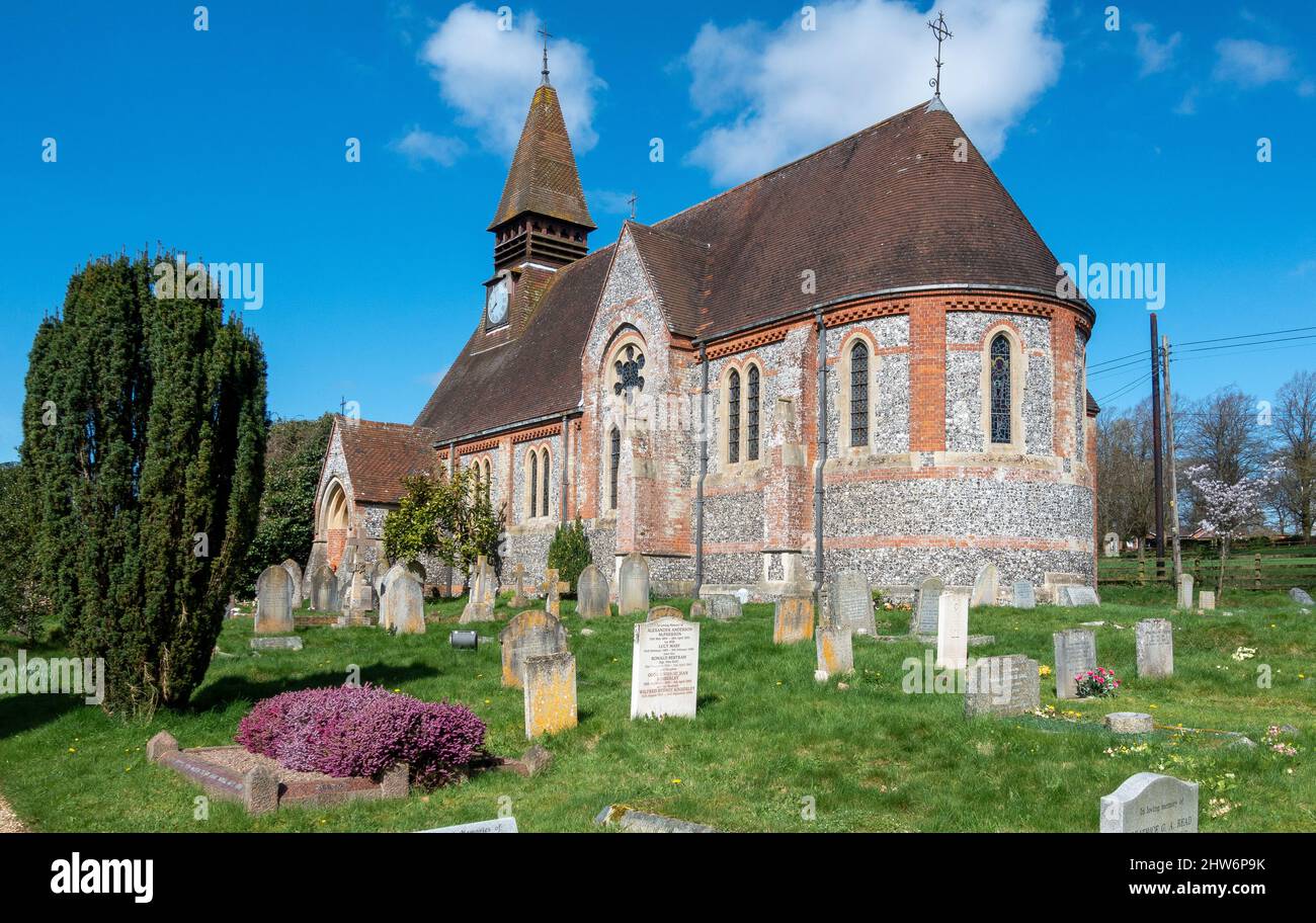 St Mary's church in West Dean, Wiltshire, England, UK Stock Photo