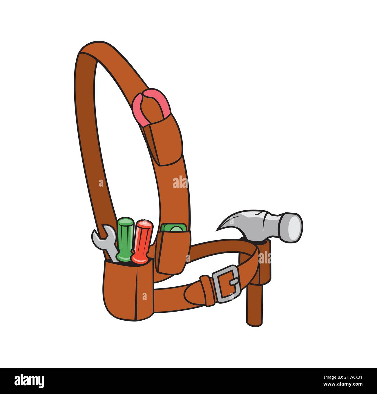 Handyman toolbelt design illustration vector eps format , suitable for