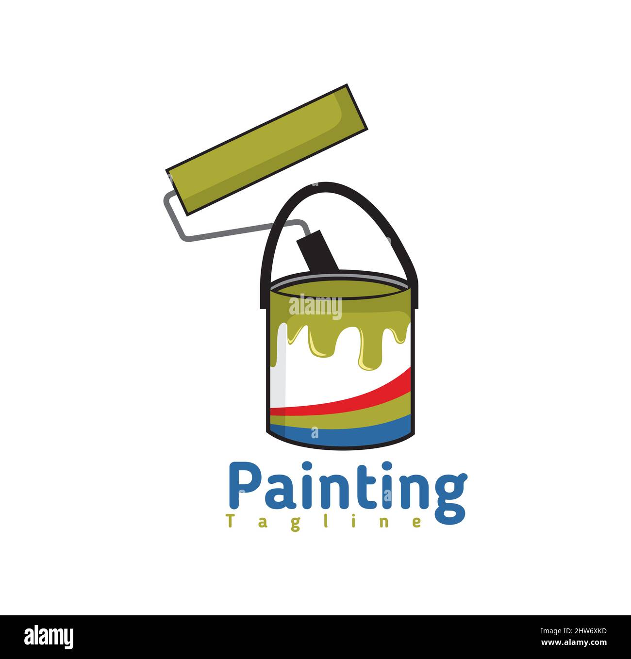 Painting company logo design illustration vector eps format , suitable