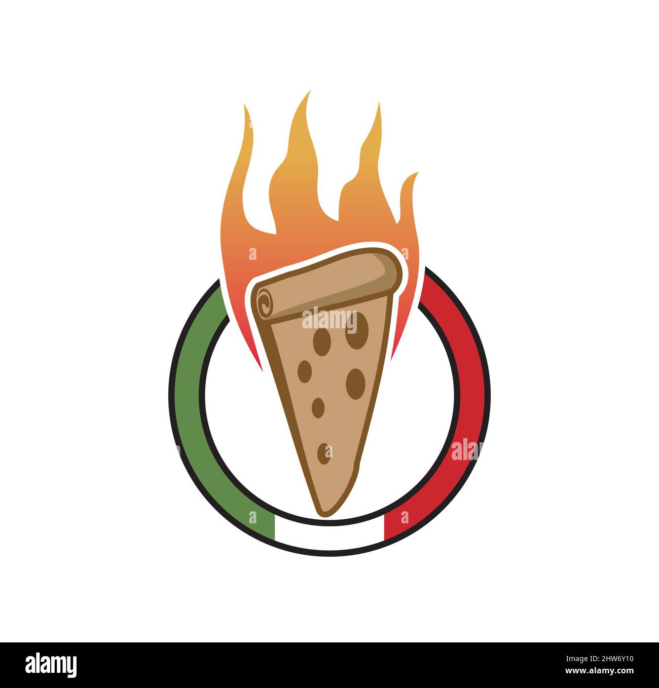 Italian pizza logo design illustration vector eps format , suitable for ...