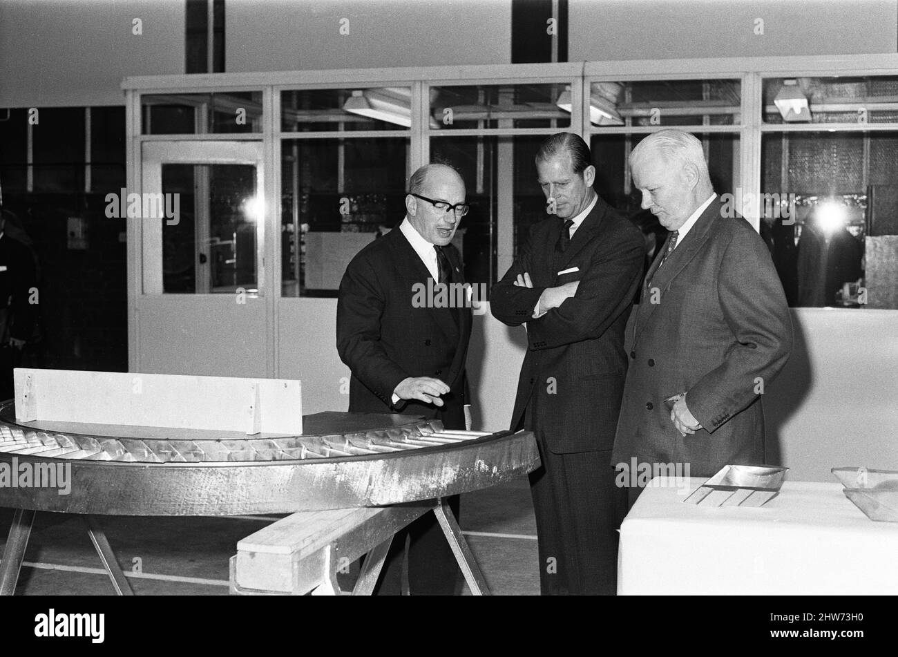 Prince Philip, Duke of Edinburgh visits the English Electrical Company Works, Rugby. 13th May 1967. Stock Photo