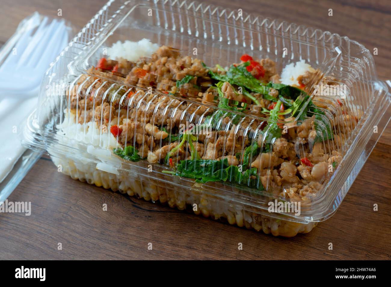 Fried rice in take away container hi-res stock photography and images ...