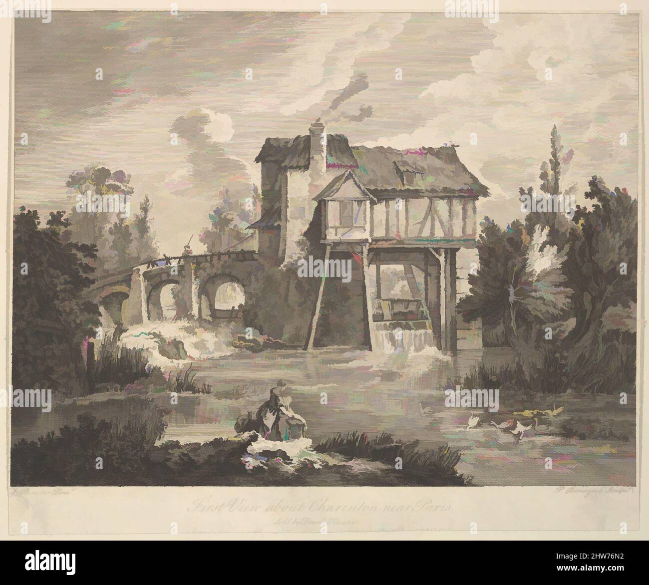 Paris 18th century view hi-res stock photography and images - Alamy