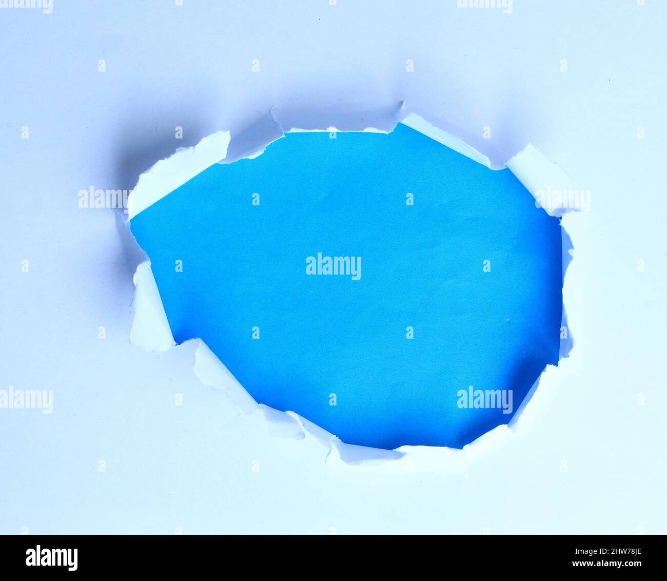 Hole in the paper Stock Photo Alamy