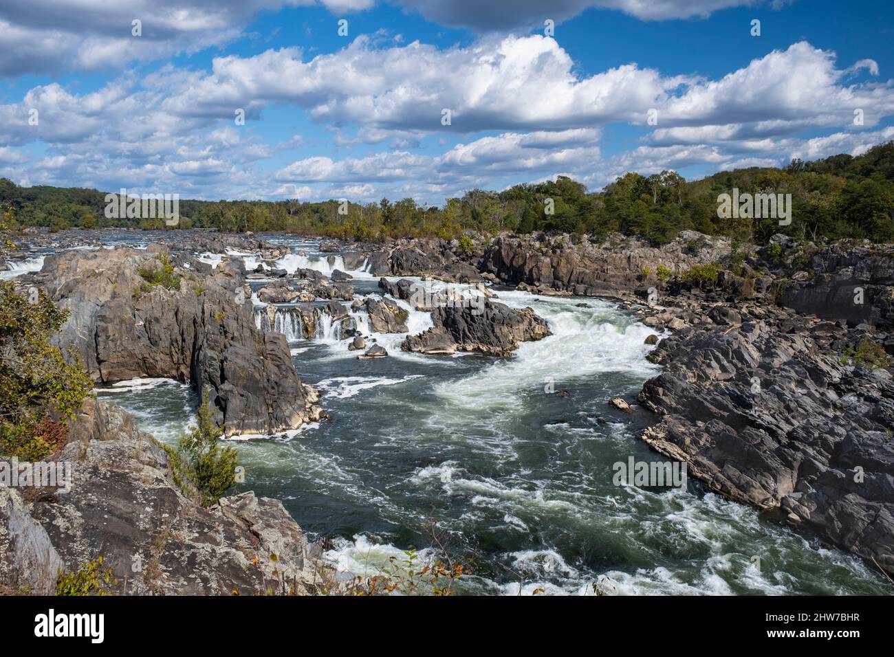 Virginia. Great Falls of the Potomac.  Second Viewpoint. Stock Photo